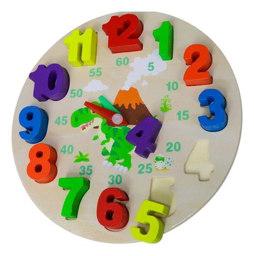 D_794935-MCO69434731134_052023-O.jpg Juguete Montesorri, Reloj Didáctico Juegos Madera Aprender