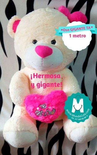 Osa Peluche Gigante Ta Mundocute 1 Metro Feliz Navidad
