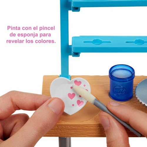 Muñeca Barbie Artista Set Estudio Relax & Create Estudio Art