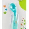 Cuchara Entrenadora Bebe Curva Plastica Azul  Fácil Agarre