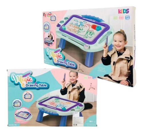 D_796877-MCO52644138812_112022-O.jpg Mesa Tablero Magico Borrable Portatil Rosado Esferos Magicos