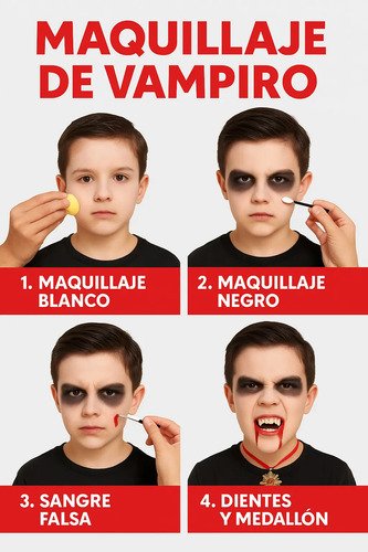 D_797331-MCO92116139400_092025-O.jpg Maquillaje Vampiro Disfraz Pintucarita Sangre Colmillos