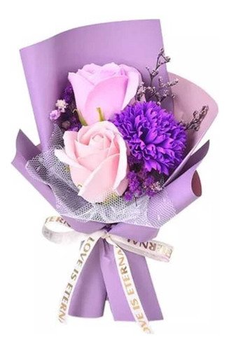 D_798993-MCO83083253060_032025-O.jpg 12 Arreglos Florales Con 3 Flores En Caja De Acetato X12unid Rosa
