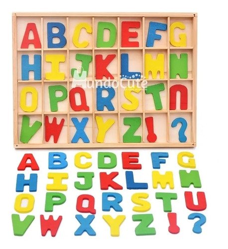 Alfabeto Móvil Abecedario Madera Juguet Didáctico Montessori