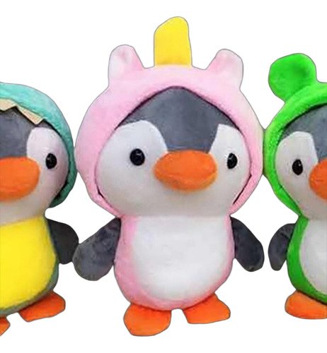 Peluche Pingüino 18cm - Tierno Y Compacto Gris