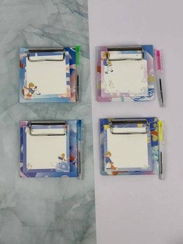 Docena Notas Adhesivas Con Soporte + Bolígrafo X12 Unidades Blanco