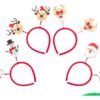 Set De 4 Diademas Balaca Navideñas - Con Diferentes Diseños! Rojo