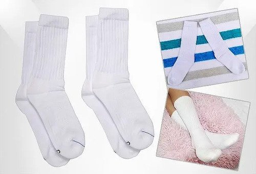 D_806077-MCO29390433554_022019-O.jpg 12 Pares Medias Blancas Cortas Sudadera Unisex Escolar