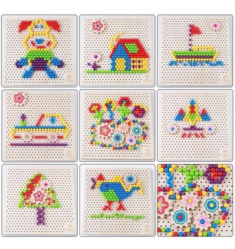 D_806665-MCO31006693666_062019-O.jpg Juego Tabla Armar Bloques Pines Lego Juguete Didáctico
