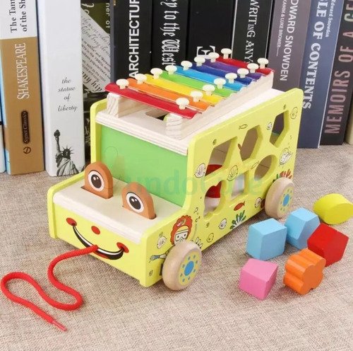 Bus Xilófono Figuras Didáctico Niños Montessori