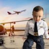 Disfraz Profesiones Traje Piloto Avion Niño Negro Todo Incluido Excelente Material