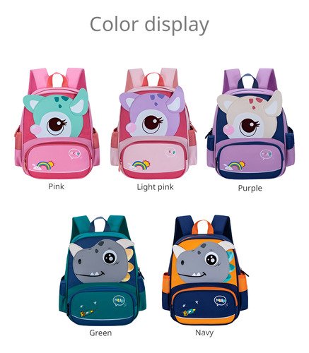 Mochila Infantil Impermeable Tela Oxford Morral Jardín Niños Varios Muñecos