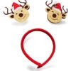 Set De 4 Diademas Balaca Navideñas - Con Diferentes Diseños! Rojo