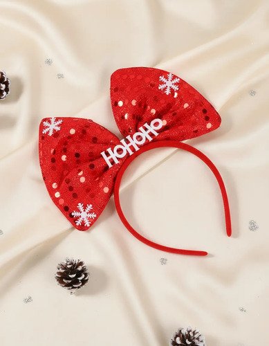 Diadema Navideñas Ho Ho Ho  Balaca Accesorios Navidad! Rojo