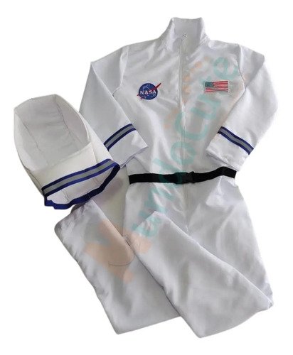 Disfraz Profesiones Traje Astronauta Blanco Todo Incluido Excelente Material