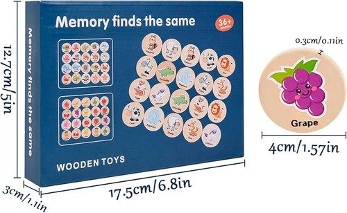 Juego De Memoria Temática Frutas X20 Piezas