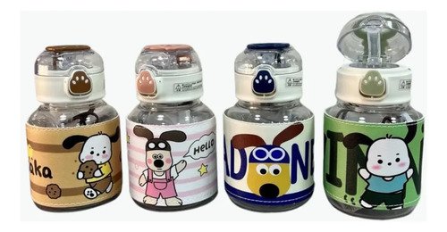 Botella Plastica Infantil Con Pitillo De 500ml