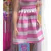 Muñeca Barbie Original Vestido Blanco Rosa 65 Aniversario