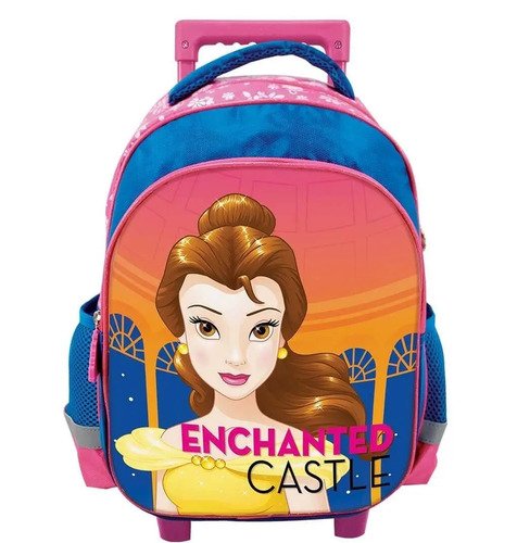Morral Maleta Con Ruedas Y Lonchera Niñas Princesas Disney Rosa