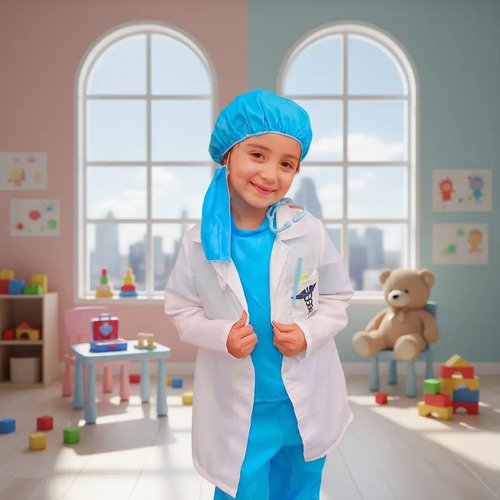 Disfraz Doctor Médico - Traje + Bata+ Accesorios Disfraces