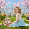 D_815819-MCO92003654062_092025-O.jpg Disfraz Orejas De Conejita Con Diadema Conejo Ajustable Niña Mujer
