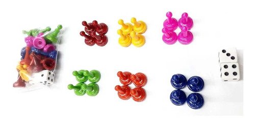 D_816054-MCO41851218296_052020-O.jpg Paquete Fichas De Parqués 4 Puestos Juego De Mesa