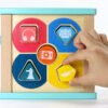 Cubo Madera Multifuncional Montessori Juguetes Didácticos  Multicolor