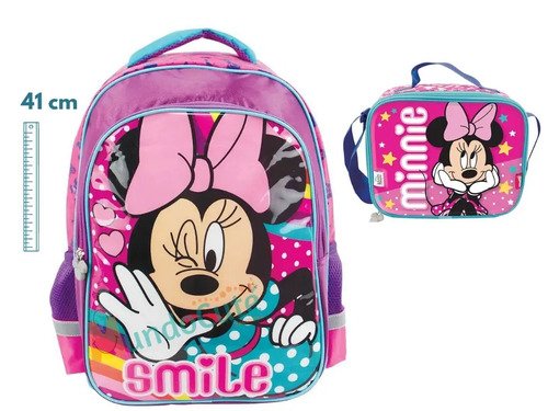 D_817902-MCO29148565677_012019-O.jpg Maleta Y Lonchera Minnie Morral Maletin Original Disney Rojo