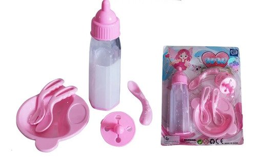 Set Tetero Mágico Para Bebé Con Accesorios Comida De Juguete