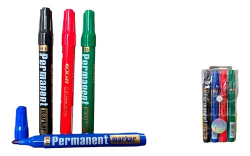 Kit X8 Marcadores: 4 Borrables Para Tablero + 4 Permanentes