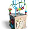 Cubo De Actividades De Madera 5 En 1 Juguete Educativo Crema