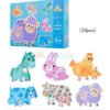 3 Rompecabezas Kit Bebés Madera Montessori Niños