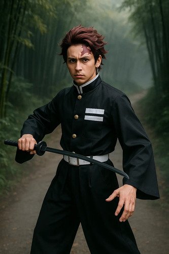 D_821079-MCO90903938268_082025-O.jpg Disfraz Muichiro Tokito Demon Slayer - Kimetsu Cosplay Auténtico