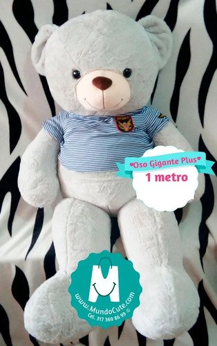 Oso Peluche Gigante Plus De 1 Metro Feliz Navidad
