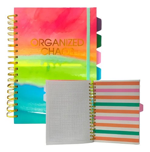 D_822963-MCO82083079143_012025-O.jpg Cuaderno Argollado 7 Materias Doble Argolla Con Separadores Varios