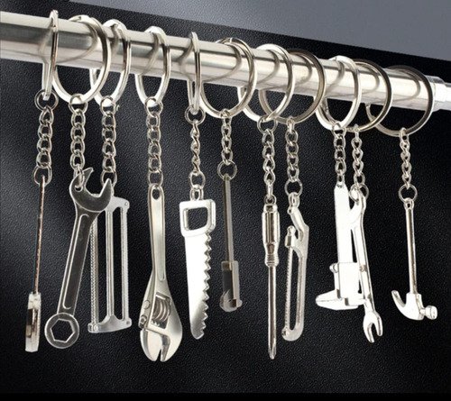 Llaveros Mini Herramientas  Gris