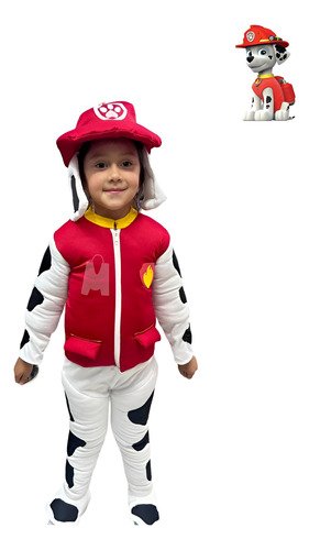 Disfraz Marshall Paw Patrol Niño  Héroe Bombero