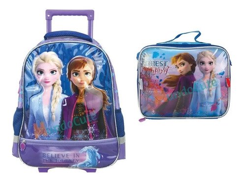 D_824830-MCO40485834342_012020-O.jpg Morral Ruedas + Lonchera + Accesorios Frozen Original 30%off Violeta Poliéster