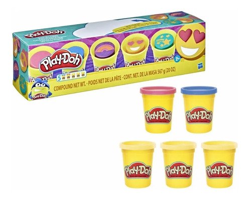 D_826056-MCO53532727308_012023-O.jpg Kit De Plastilinas Masas Play-doh Colores Divertidos X5 Unds