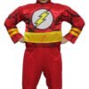 Disfraz De Flash Niño  Superhéroe Velocidad Cómodo