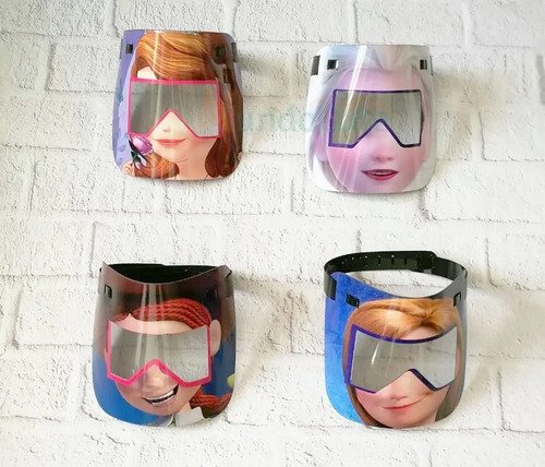 Caretas Protección Virus Para Niños Diseños Gafas Seguridad
