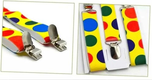D_827907-MCO78828400862_092024-O.jpg Tirantas De Payaso Ajustables Multicolor Amarillo Geométrica
