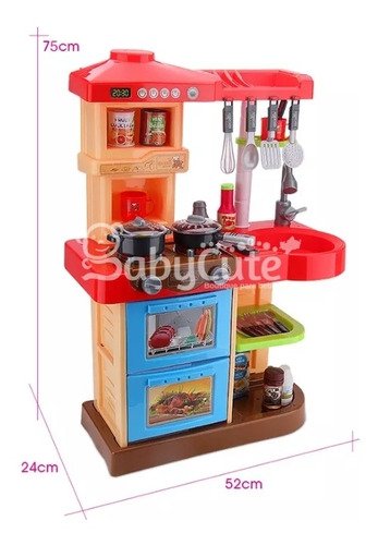 D_829494-MCO40143097709_122019-O.jpg Juego Cocina Unisex Juguete Real Con Luces Y Sonido 75cm