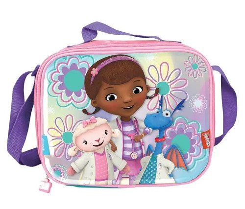 Morral Maleta Con Ruedas Y Lonchera Niñas Princesas Disney Rosa