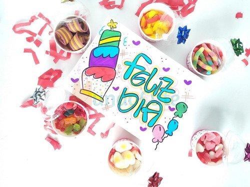 Caja Regalo Dulces Sorpresa Feliz Día Amor Amistad Unicornio
