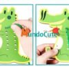 Animales Para Enhebrar Didácticos Montessori Juguetes Verde Oscuro