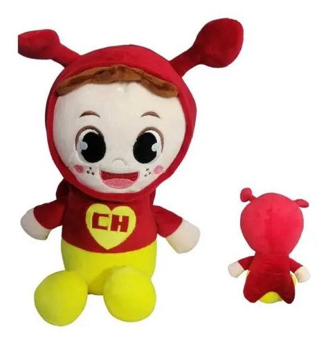 Peluche De Chapulín 45cm - Héroe Clásico Latinoamericano Rojo