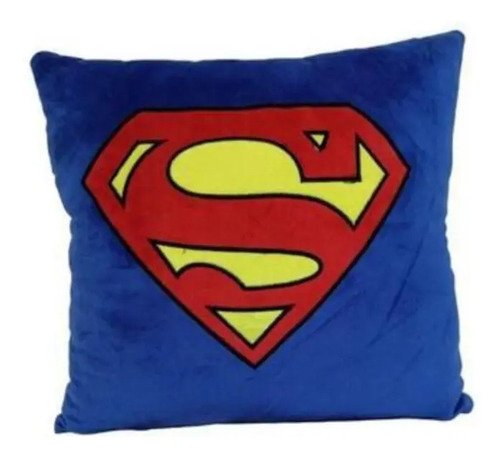 Cojín De Superman 40cm X 40cm - Diseño Confortable Para Fans Azul