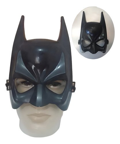 Máscara De Batman En Plástico Negro Con Diseño Realista Negro Batman