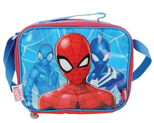 D_831586-MCO29148587068_012019-O.jpg Morral Ruedas Y Lonchera Avengers Spiderman Vengadores Niño Azul